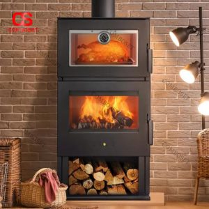 Lò Sưởi 2 Tầng Kính Chịu Nhiệt Phong Cách Hiện Đại Cao Cấp