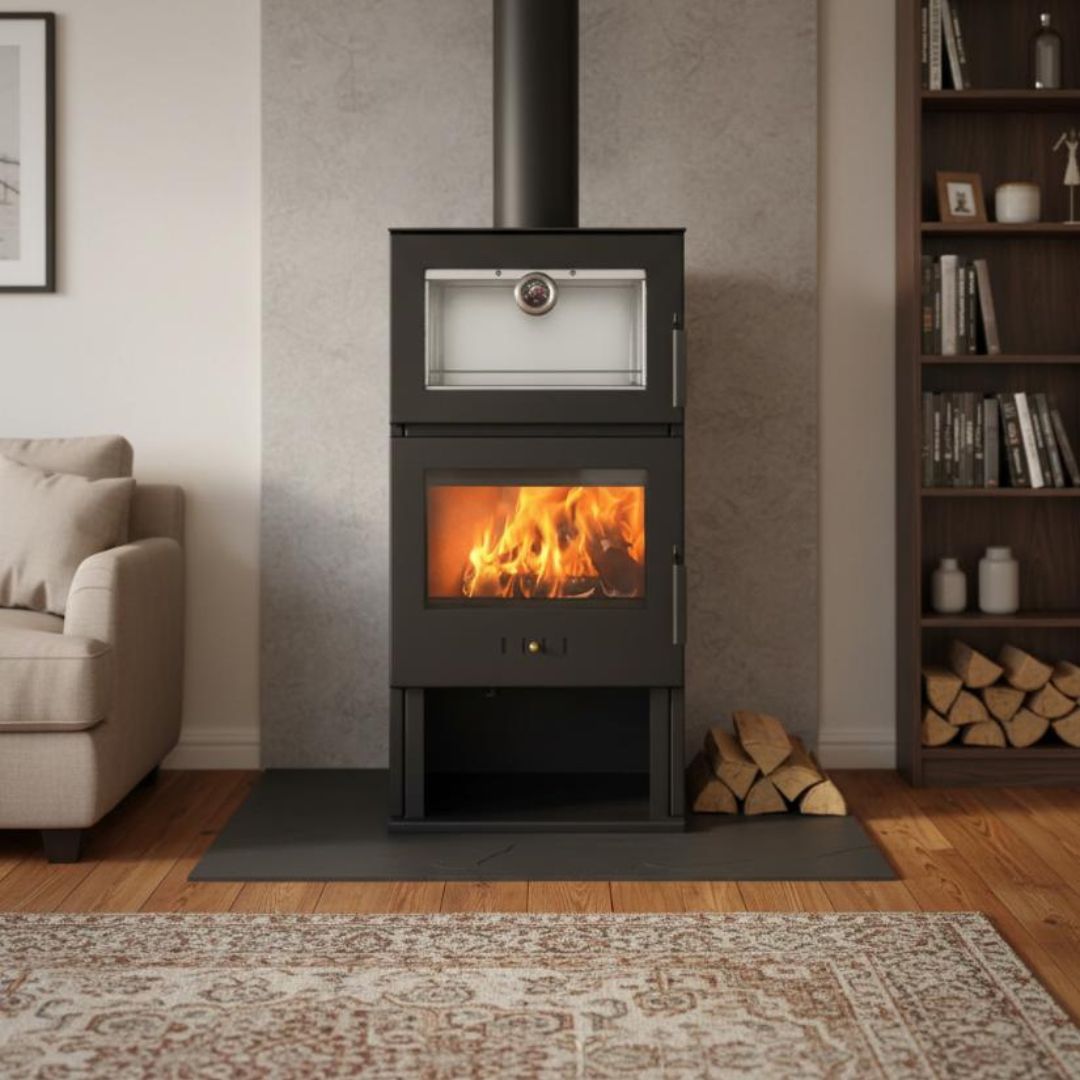 Lò Sưởi 2 Tầng Kính Chịu Nhiệt Phong Cách Hiện Đại Cao Cấp