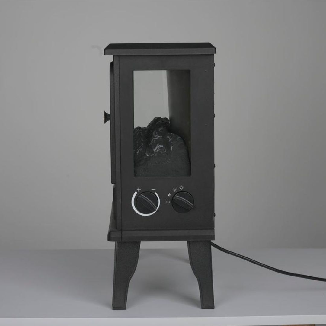 Lò Sưởi Di Động Cổ Điển Có Chế Độ Sưởi Ấm & Giả Lửa 3D