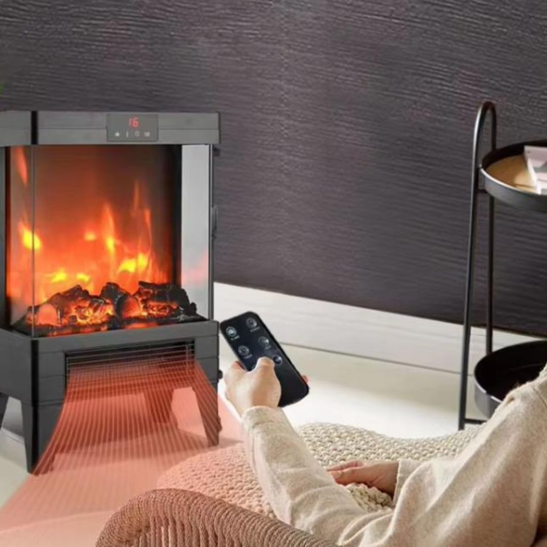 Lò Sưởi Điện Gia Đình Thông Minh Có Remote Tiện Lợi