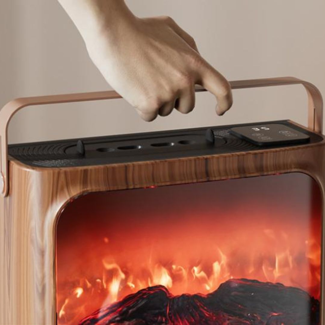 Lò Sưởi Điện LED Hiệu Ứng Lửa 3D Dáng Tủ Trang Trí Bàn Làm Việc