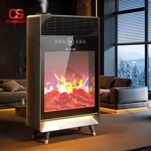 Lò Sưởi Điện Thông Minh, Tạo Độ Ẩm, Hiệu Ứng Ngọn Lửa 3D Công Tắc Cảm Ứng