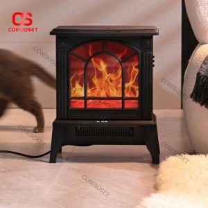 Lò Sưởi Điện Vintage Cửa Vòm Tạo Không Gian Ấm Cúng Phòng Khách