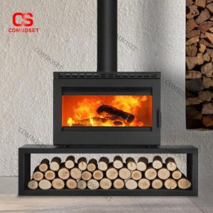 Lò Sưởi Đứng Hiện Đại Tích Hợp Giá Đựng Củi Tiện Lợi