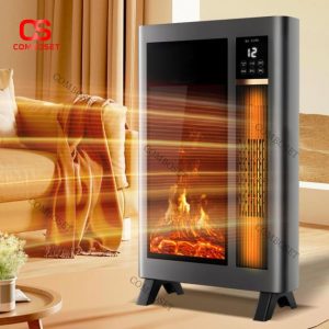 Máy Sưởi Điện Hiệu Ứng Ngọn Lửa 3 Mức Nhiệt Hiện Đại Kèm Remote