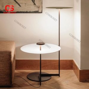 Đèn Sàn Kết Hợp Bàn Tròn Tối Giản Hiện Đại