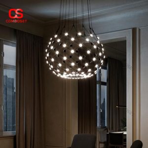 Đèn Thả Trần Hình Cầu Lưới Ánh Sáng Nghệ Thuật Hiện Đại