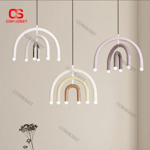 Đèn Thả Trần Rainbow Tối Giản Sắc Màu Ấm Áp Trang Trí Phòng Cho Bé