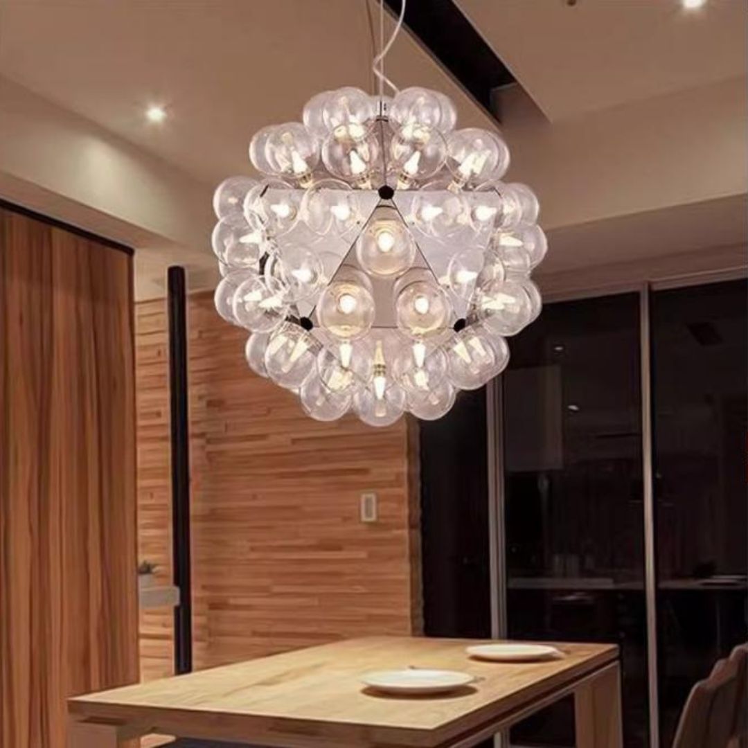 Đèn Chùm Bong Bóng Thủy Tinh Hiện Đại Châu Âu