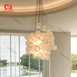 Đèn Chùm Bóng Trắng Bạc Nghệ Thuật, Sáng Tạo Triển Lãm