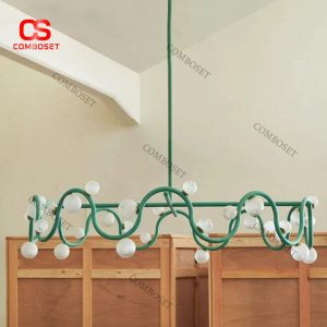 Đèn Chùm Nhiều Bóng Dáng Sóng Biển Trang Trí Phòng Khách