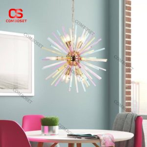 Đèn Chùm Tia Màu Pastel Decor Không Gian Sáng Tạo