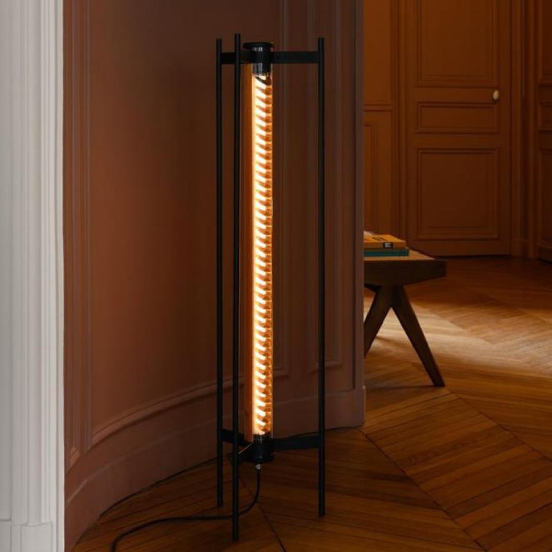 Đèn Sàn Khung Sắt LED Spiral Nghệ Thuật Trang Trí Nội Thất Hiện Đại Cao Cấp