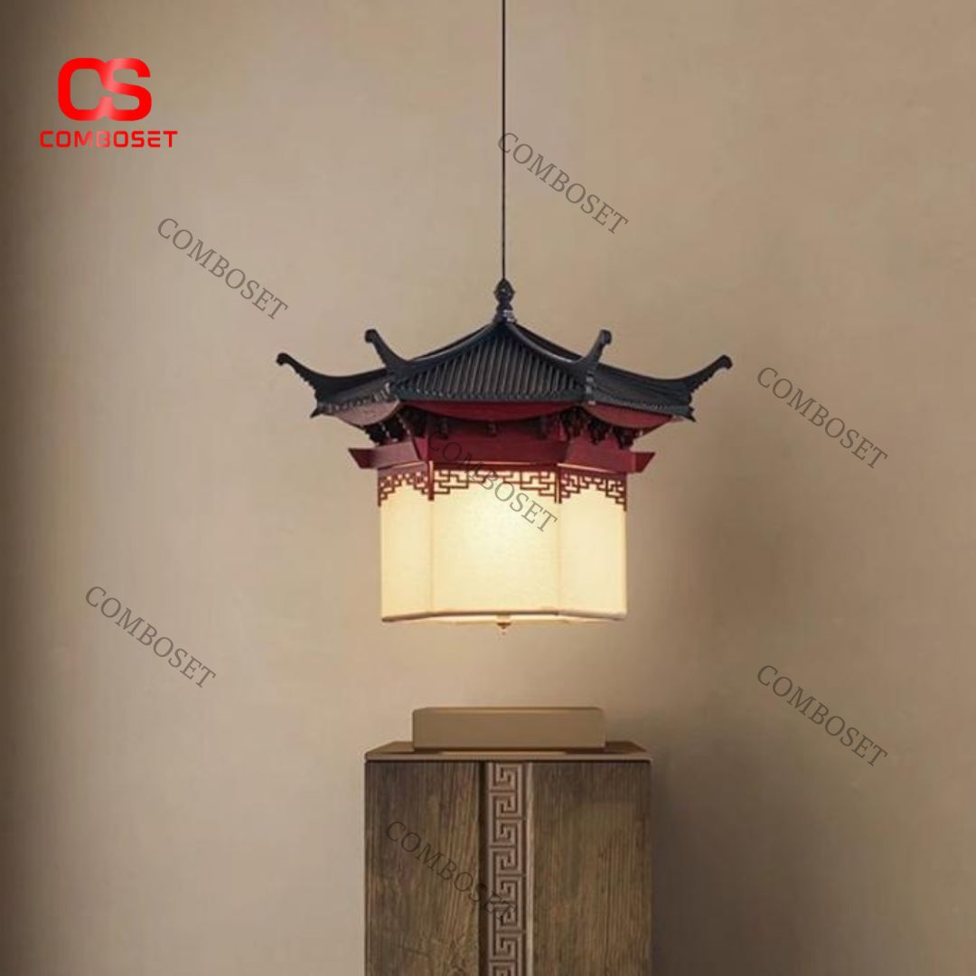 Đèn Thả Mái Đình Cổ Điển Phong Cách Á Đông