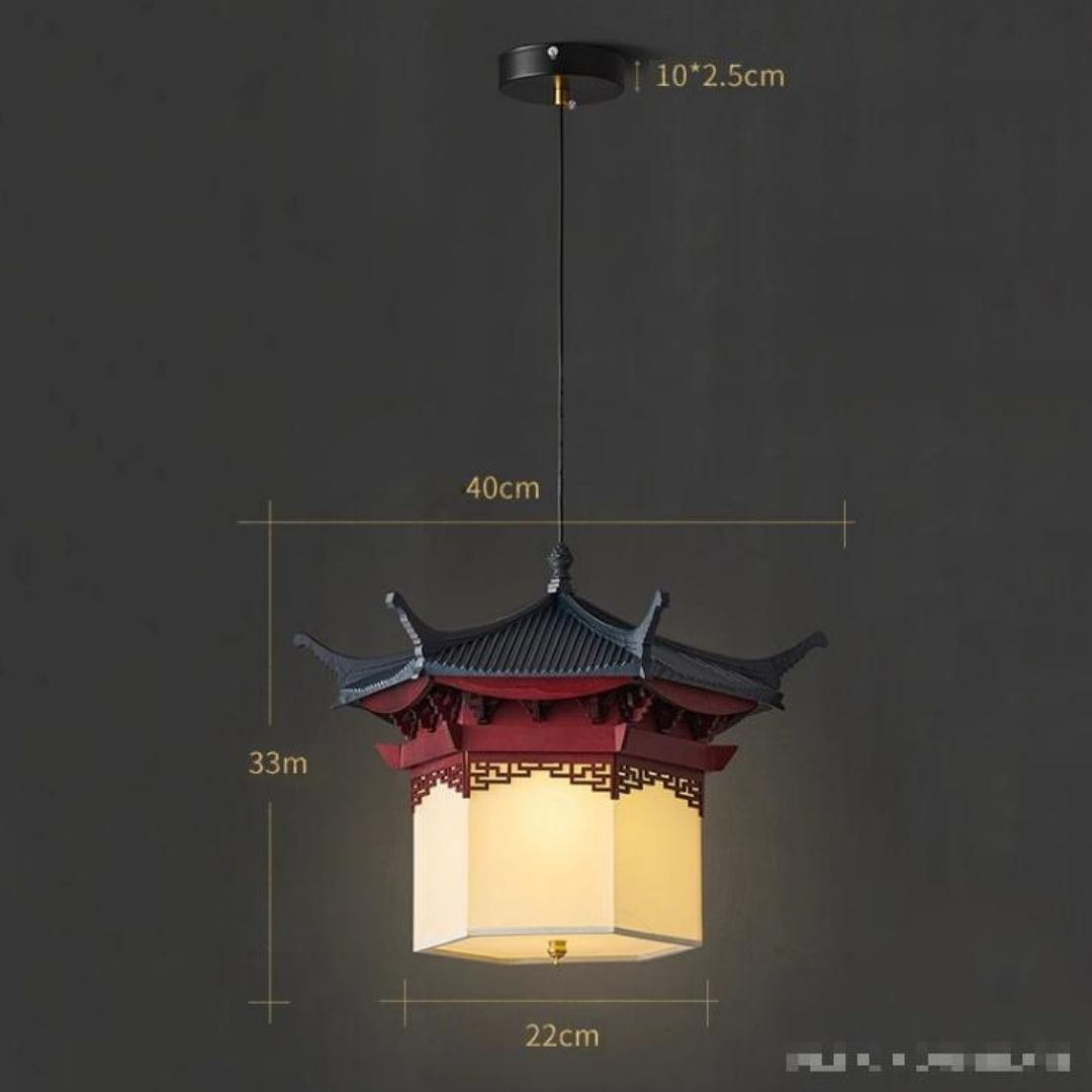Đèn Thả Mái Đình Cổ Điển Phong Cách Á Đông