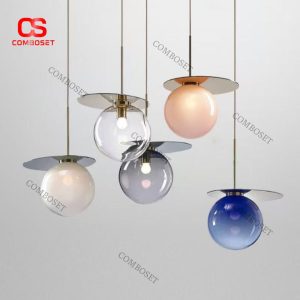Đèn Thả Trần Kính Màu Nghệ Thuật Decor Căn Hộ Hiện Đại