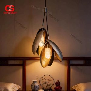 Đèn Thả Vỏ Đậu Kim Loại Ánh Vàng Sang Trọng Hiện Đại