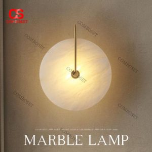 Đèn Tường Đá Marble Tròn Ánh Sáng Vàng Sang Trọng