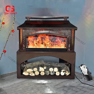 Lò Sưởi Đốt Củi Ngoài Trời Phong Cách Rustic Ấm Cúng