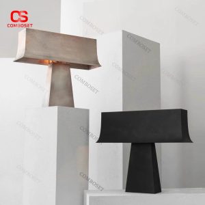 Đèn Để Bàn Bằng Thép Không Gỉ – Đèn Ngủ Hiện Đại Phong Cách Bauhaus Cao Cấp