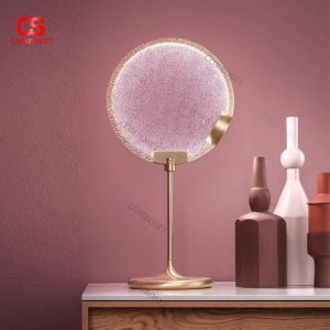 Đèn Để Bàn Decor Cao Cấp – Thiết Kế Đĩa Tròn Nghệ Thuật