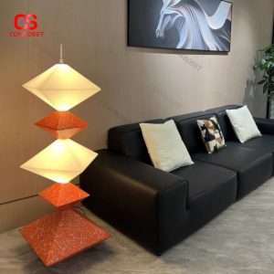 Đèn Đứng Thiết Kế Hình Học, Đèn Cây Đứng Trang Trí Phòng Khách, Studio
