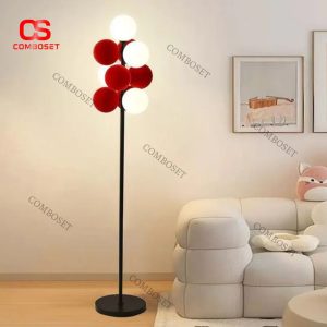 Đèn Sàn Bóng Cầu Màu Pastel Hiện Đại Decor Homestay, Cafe, Phòng Khách