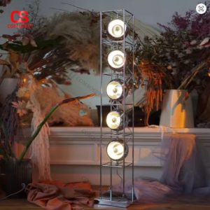 Đèn Sàn Kim Loại Sáng Bóng Thiết Kế Decor Không Gian Sống Tinh Tế
