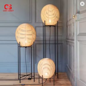 Đèn Sàn Trang Trí Phòng Khách Phong Cách Mây Tre Đan Sang Trọng