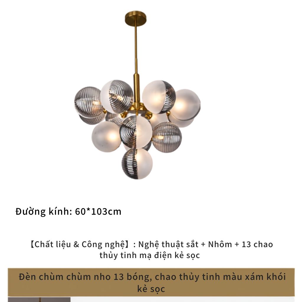 Đèn Chùm Hình Cầu Bong Bóng – Điểm Nhấn Sang Trọng Cho Không Gian Hiện Đại 9967 - Ảnh 2